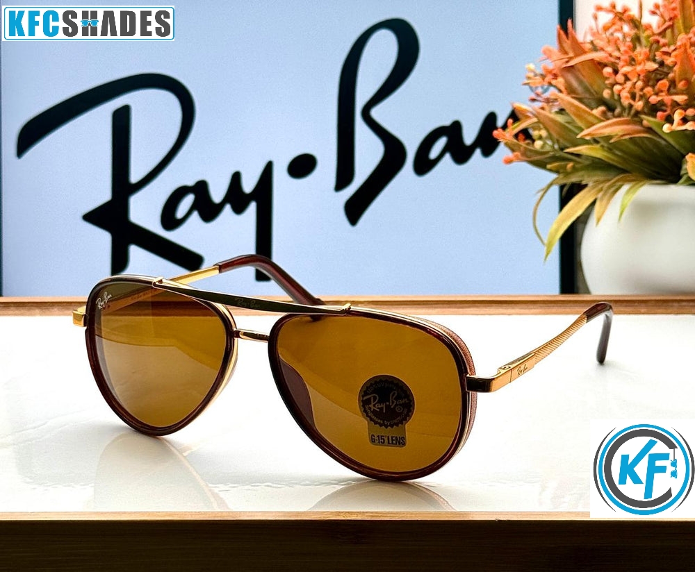 RB 4414 GOLD BROWN UV-400 SUNGLASSES