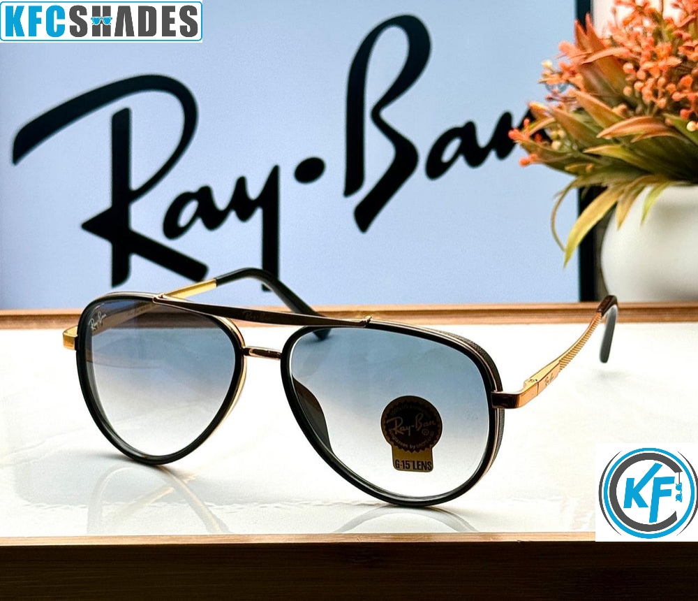 RB 4414 GOLD BLUE DC UV-400 SUNGLASSES