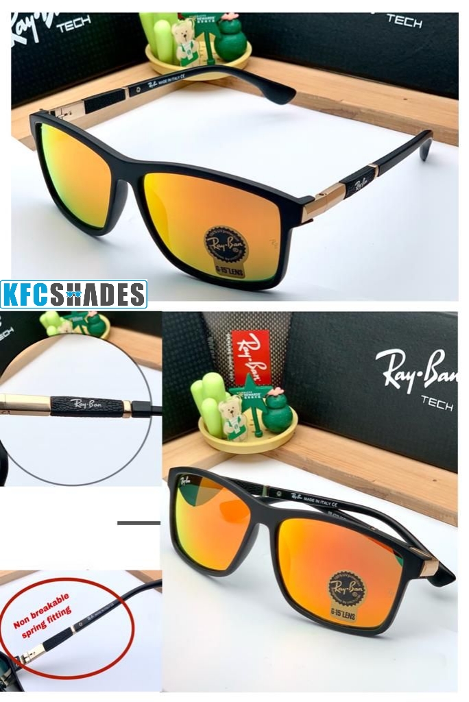 RB 4228 GOLD ORANGE MIRROR UV-400 SUNGLASSES