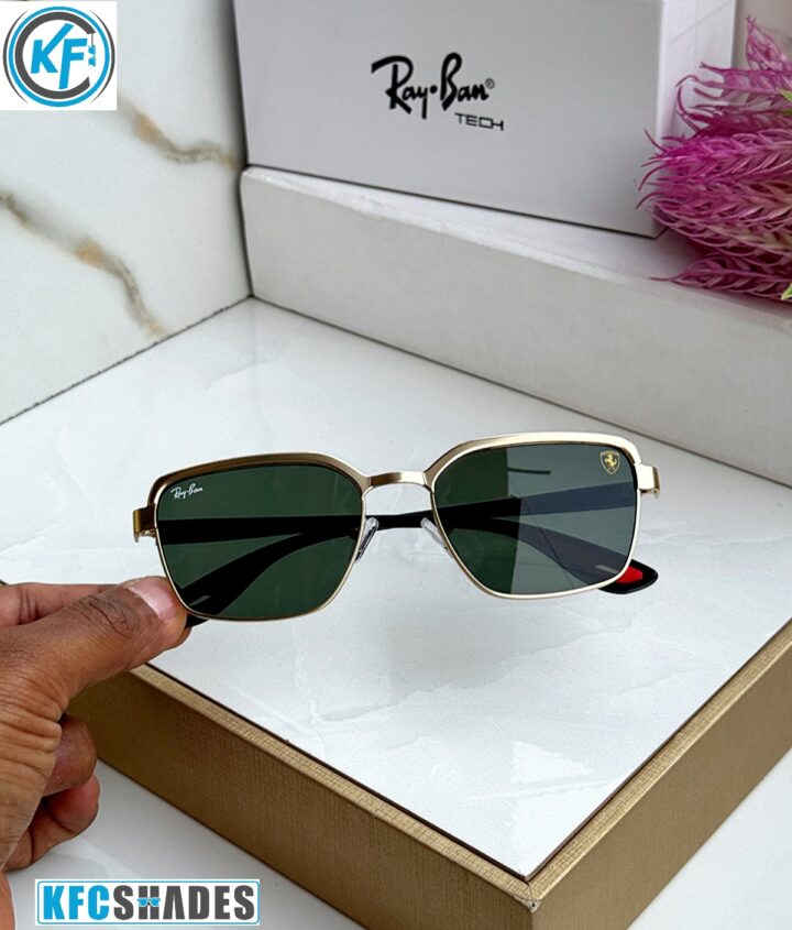 RB #7 METAL GOLD GREEN UV-400 SUNGLASSES kooda koon - KFC Shades
